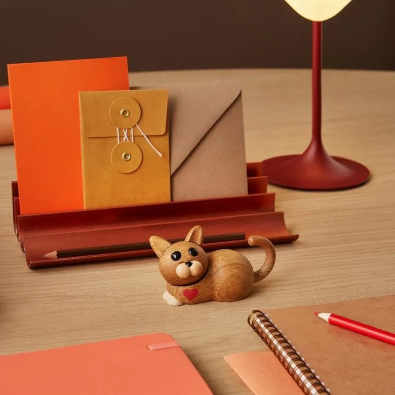 Spring Copenhagen Desk Organizer Vague, dusty orange