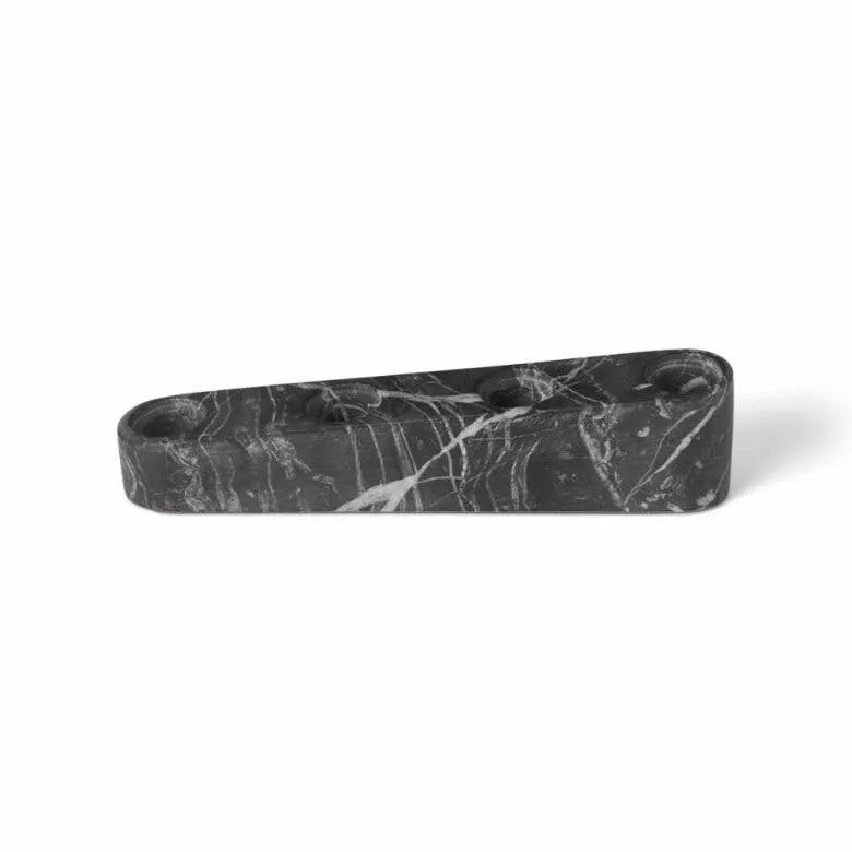 Spring Copenhagen Ilta Ljusstake Marmor L25 cm Svart