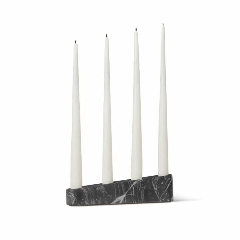 Spring Copenhagen Ilta Ljusstake Marmor L25 cm Svart