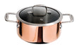 Ronneby Bruk Gryta 3 liter, 3-ply koppar-aluminium-rostfritt. Induktionsbotten. Glaslock.